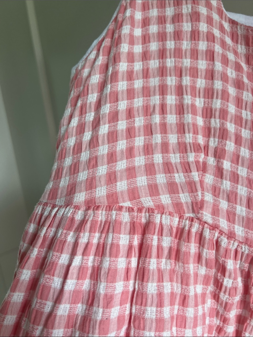 Jillian Harris x Joe Fresh Pink Gingham Field Dress Sundress - Picture 6 of 9